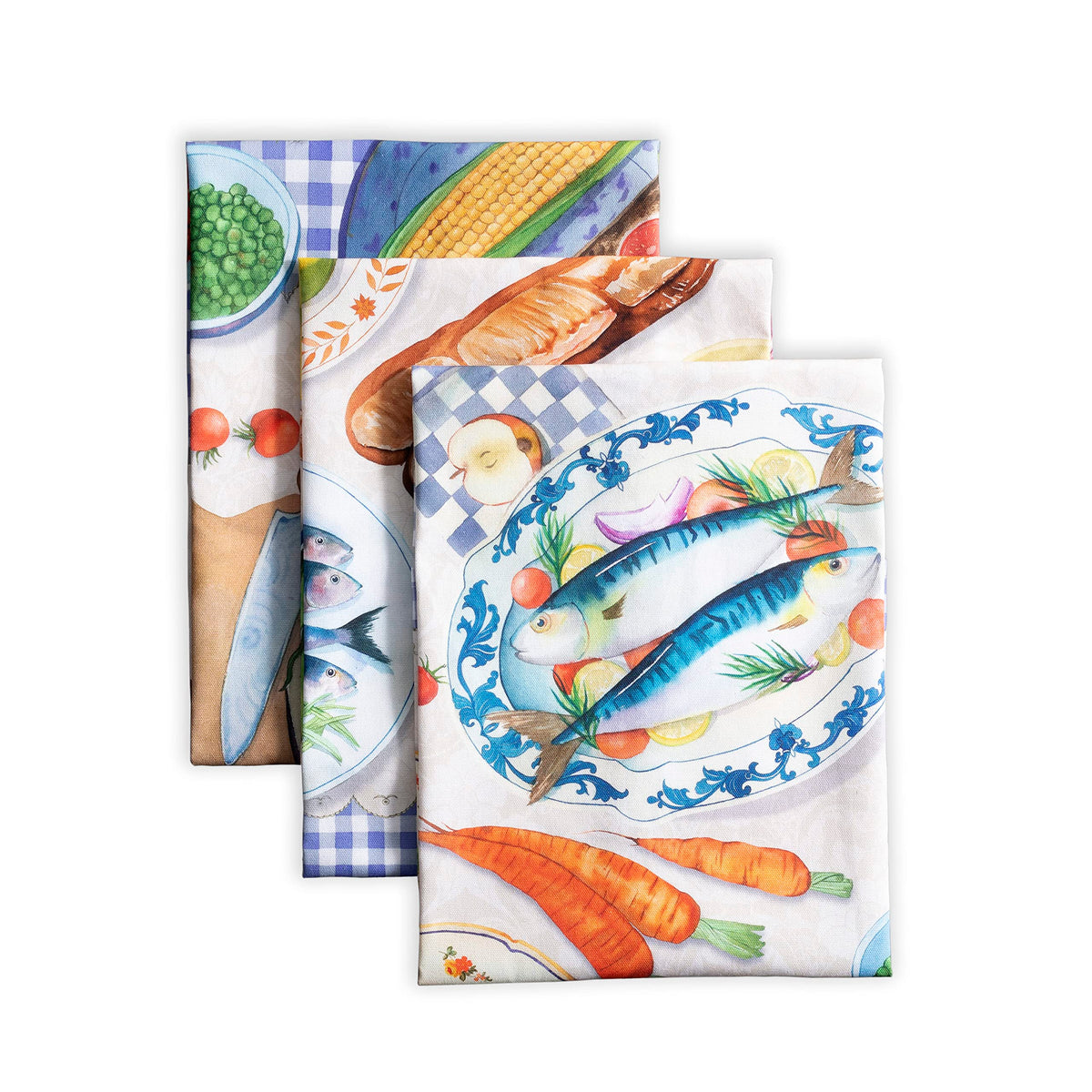 Maison d' Hermine Kitchen Towels Set of 3 Reusable 100% Cotton 27.50" x 20"