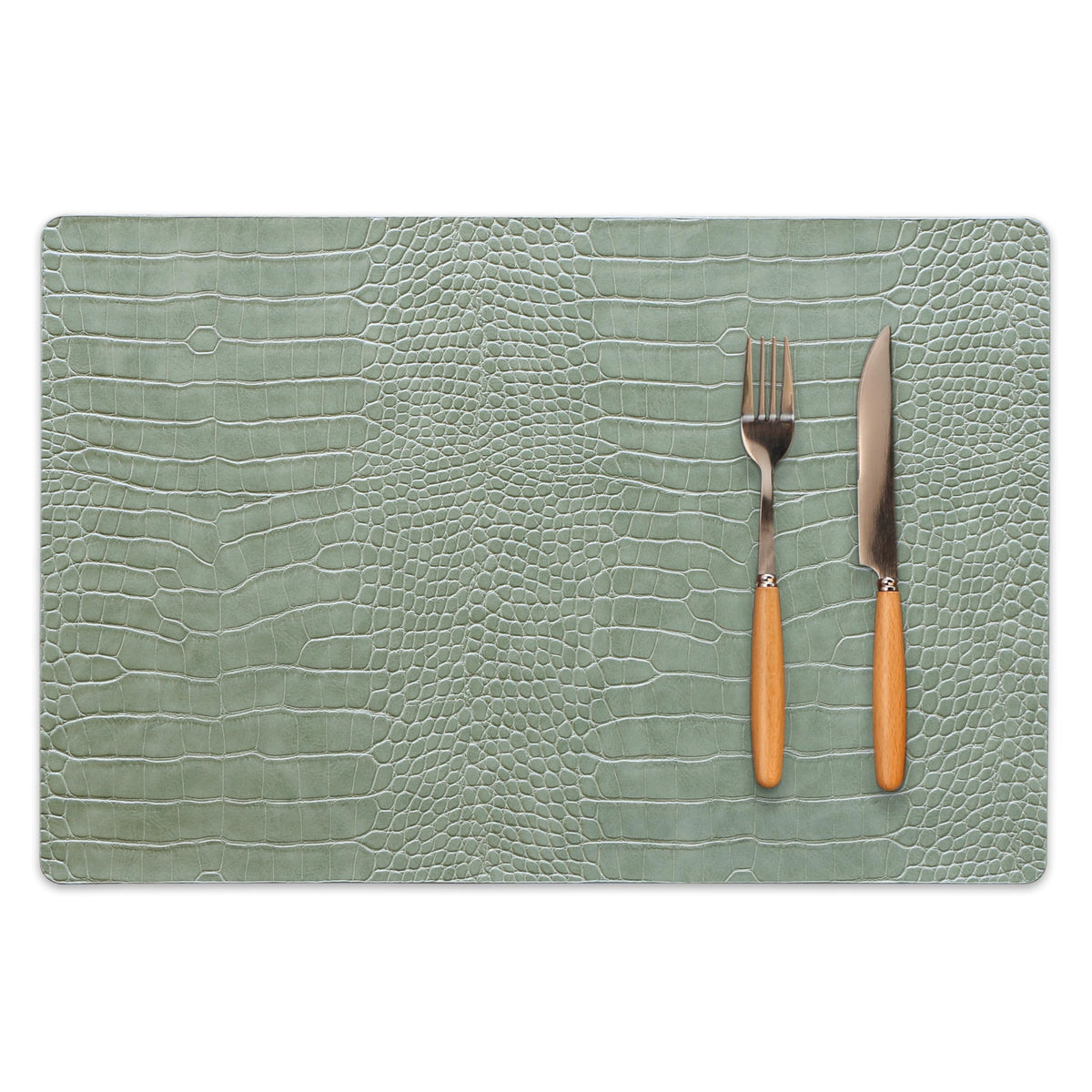 Set of 4 Faux Leather Placemats, PU Table Mats, Waterproof, Stain Resistant, Heat Resistant, Easy to Clean for Kitchen Dining Table,Conference Table