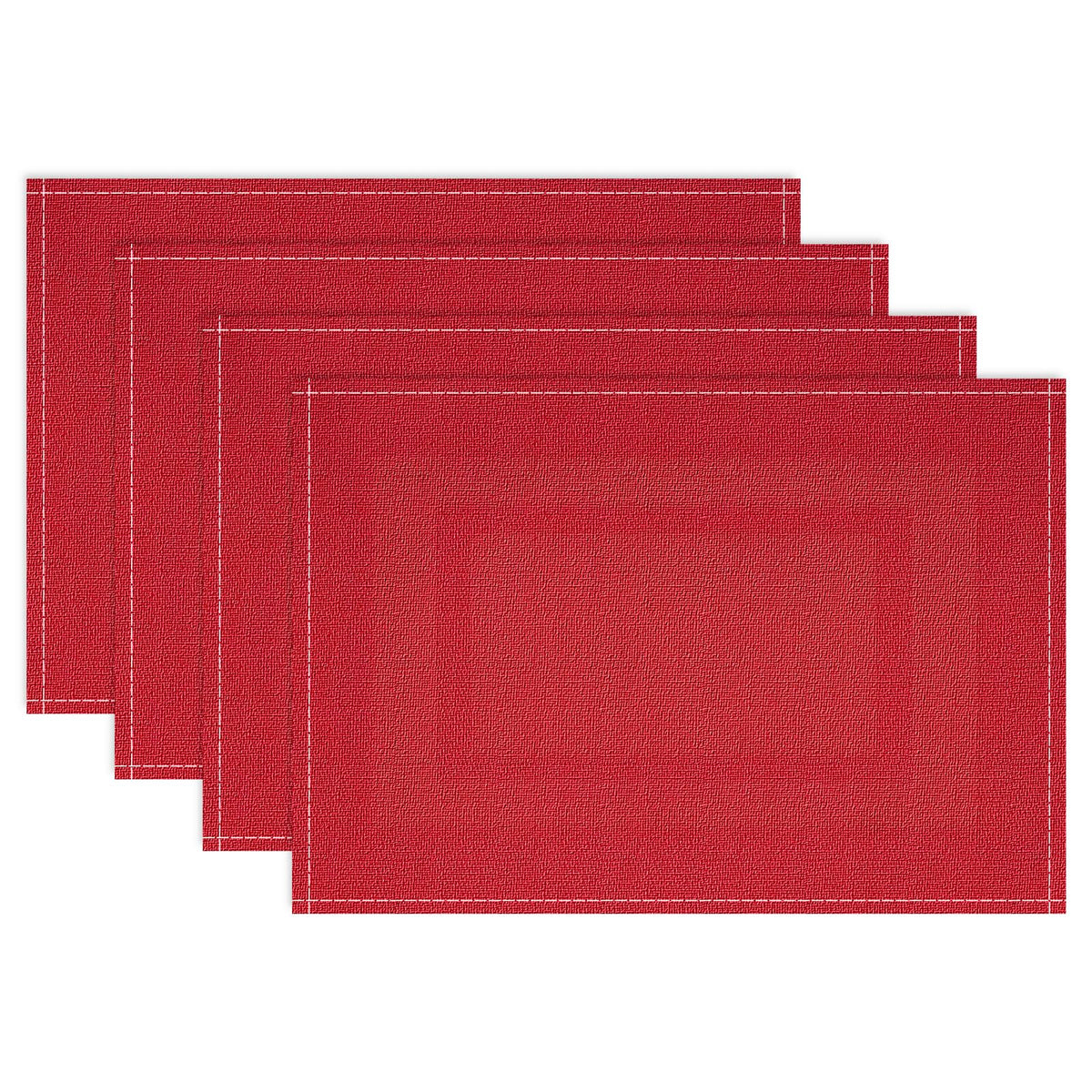 Niviy Placemats, Placemats Set of 4 Washable Place Mats, Green 12" x 18"
