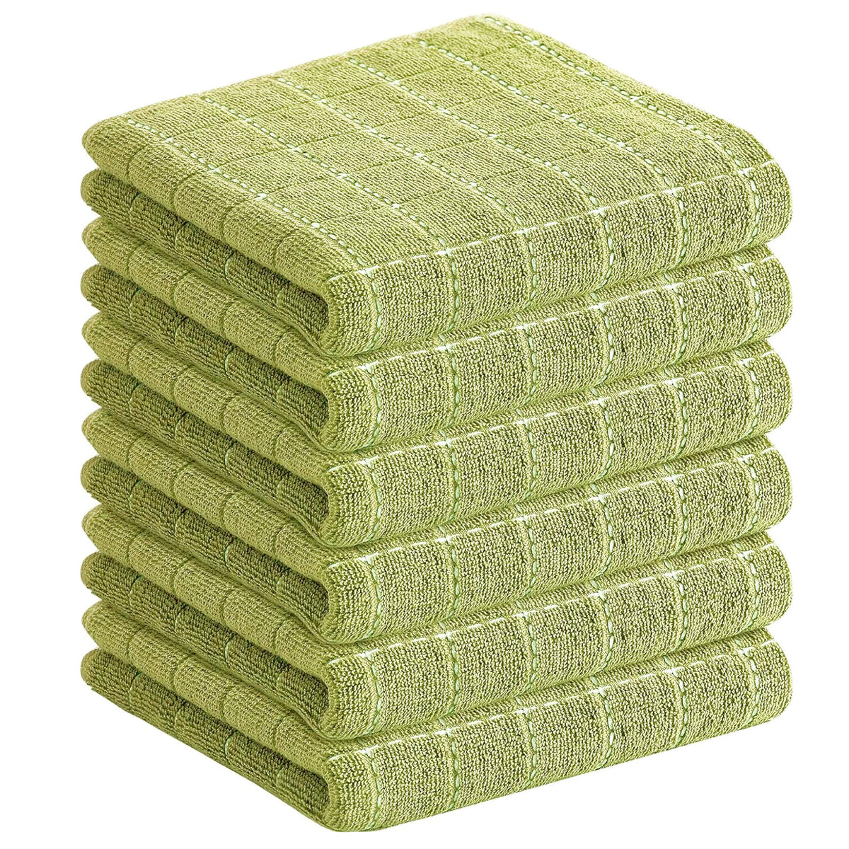 Homaxy 100% Cotton Terry Kitchen Towels, 4 Pack, Black