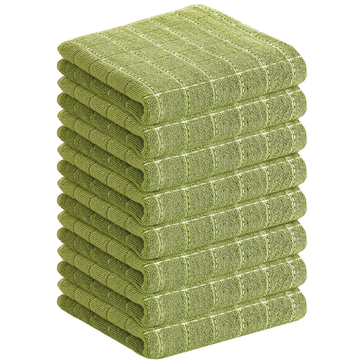 Homaxy 100% Cotton Terry Kitchen Towels, 4 Pack, Black
