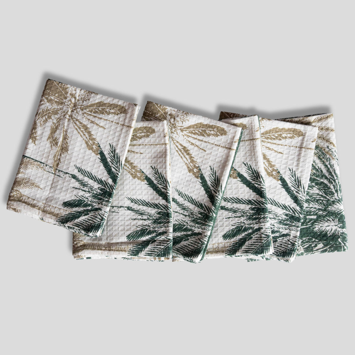 FINGERCRAFT Kitchen Towels 100% Cotton Set of 6 Tea Towel, Toile Blue