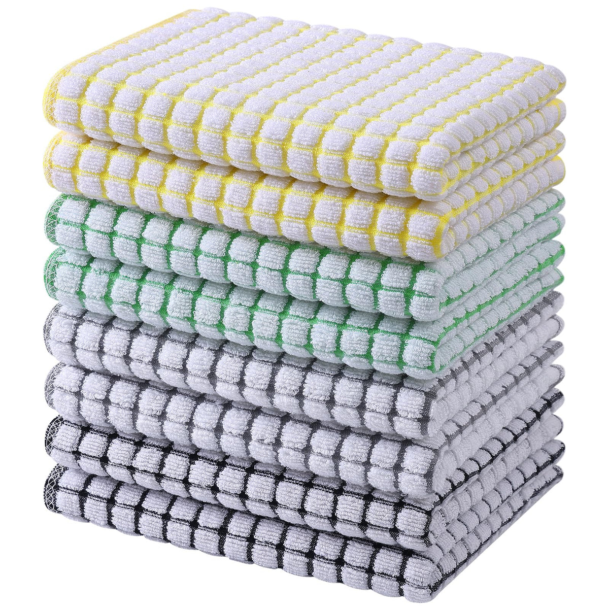 Mordimy Cotton 6 Pack Terry Kitchen Towels, 16 x 25 Inches
