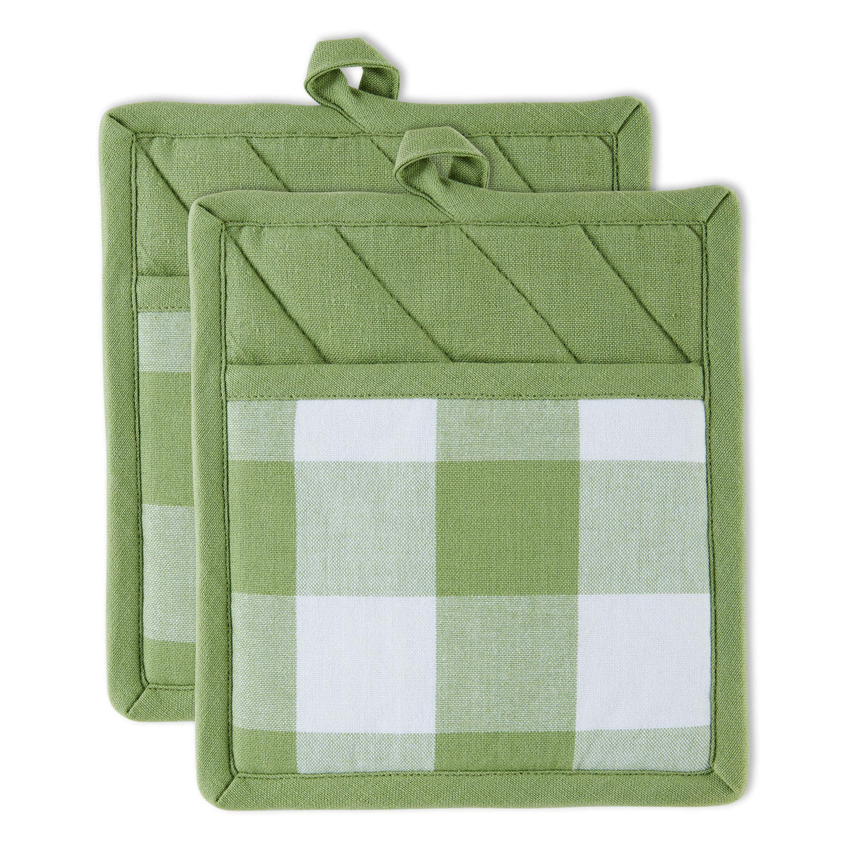 DII Buffalo Check Kitchen Collection, Classic Farmhouse Kitchen Set, Oven Mitt, Black & White, 2 Piece