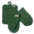 MagMitt Magnetic Oven Mitts & Pot Holder 3 Pc Set, High Heat Silicone Black