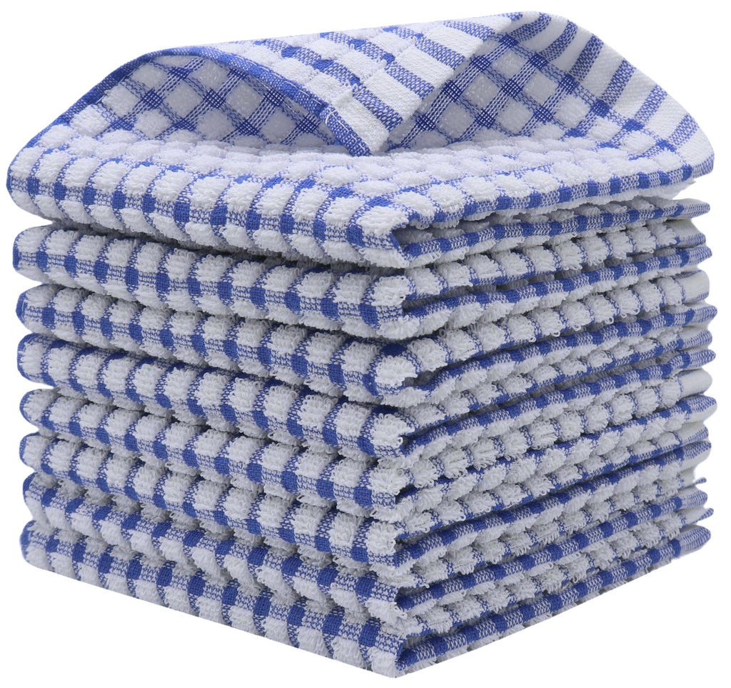 Cotton Dish Rags Dish Cloths For Washing Dishes,8Pack,11.8”x11.8”, MixColor