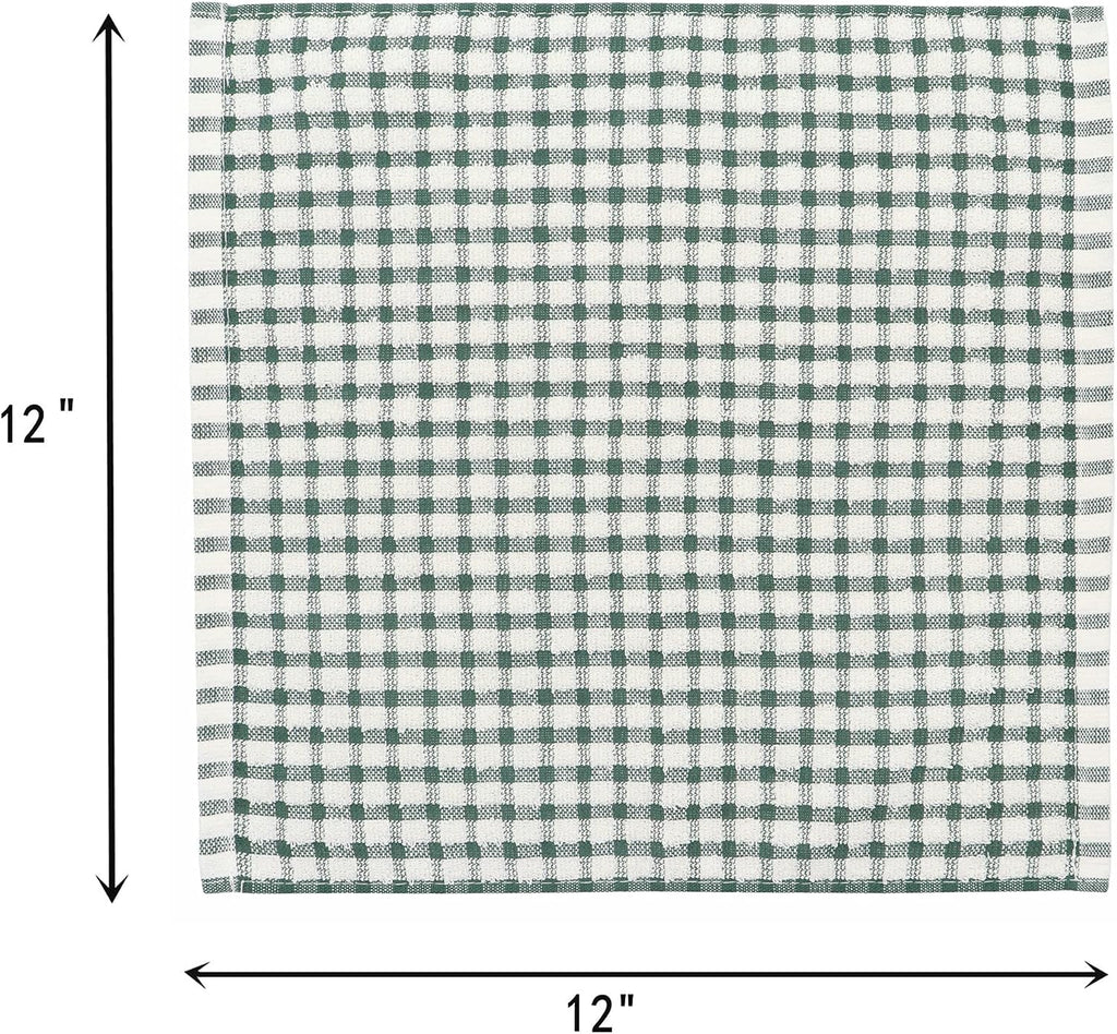 Cotton Dish Rags Dish Cloths For Washing Dishes,8Pack,11.8”x11.8”, MixColor