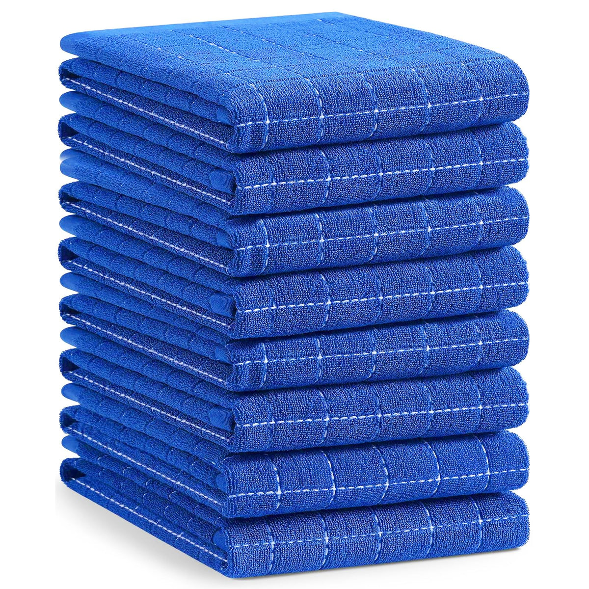 Homaxy 100% Cotton Terry Kitchen Towels, 4 Pack, Black