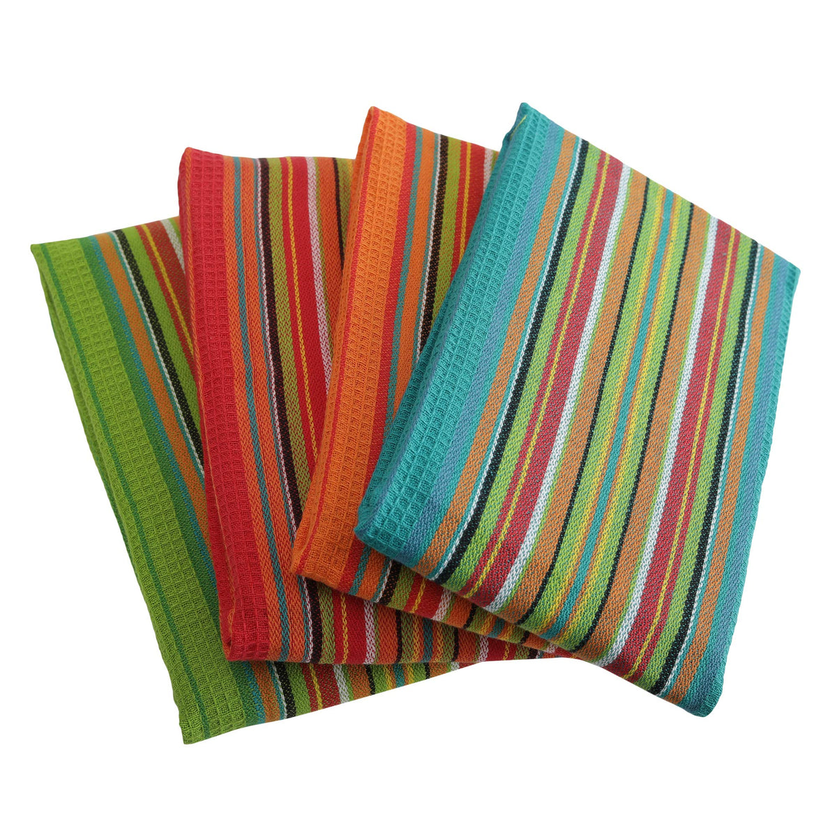 DG Collections 100% Cotton Salsa Kitchen Towels – 8 Pack, Super Absorbent Dish Towels, 16x28 Inch, Lint-Free, Durable Weave – Reusable Kitchen Cleaning Cloths for Home & Restaurants