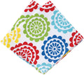 T-fal Textiles Highly Absorbent 100% Cotton Double Sided Printed Dish Cloths, 12" x 12", Set of 2, Medallion Red/Multi