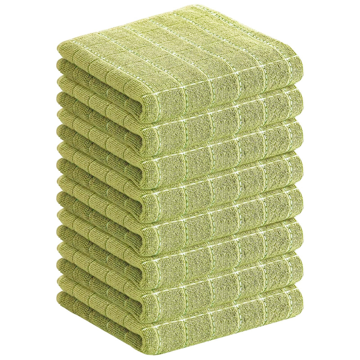 Homaxy 100% Cotton Terry Kitchen Towels, 4 Pack, Black