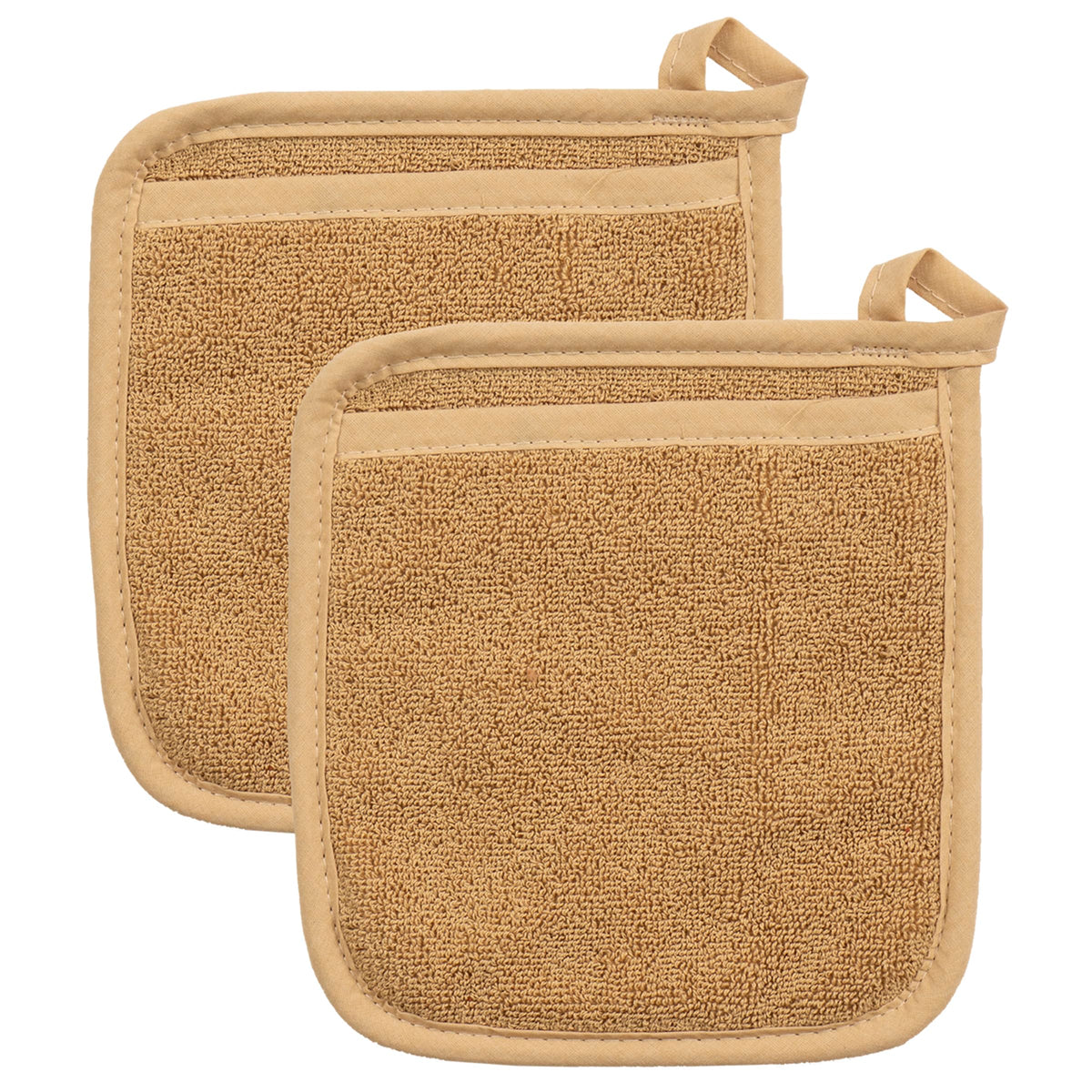RITZ Terry Pocket Mitt & Hot Pad: Unparalleled Heat Resistant, Durable 100% Cotton – Ergonomically Designed for Optimal Grip – Easy-Care Machine Washable – 2-Pack, Paprika