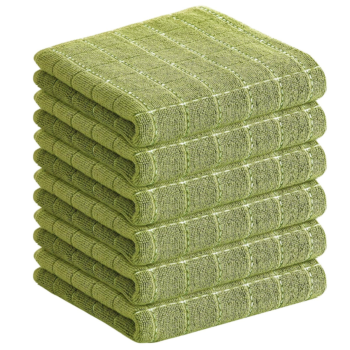 Homaxy 100% Cotton Terry Kitchen Towels, 4 Pack, Black