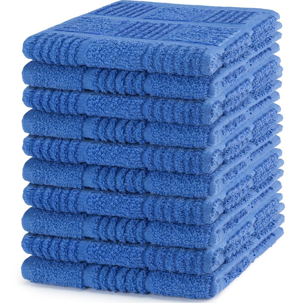 DecorRack 100% Cotton Dish Cloths 12x12 in, Mint (Pack of 10)