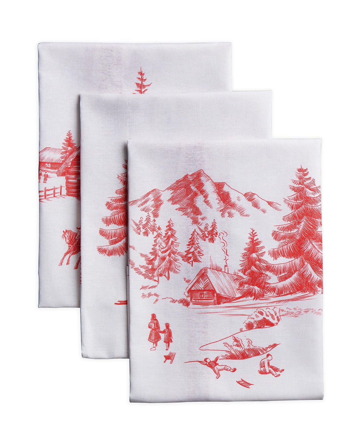 Maison d' Hermine Kitchen Towels Set of 3 Reusable 100% Cotton 27.50" x 20"
