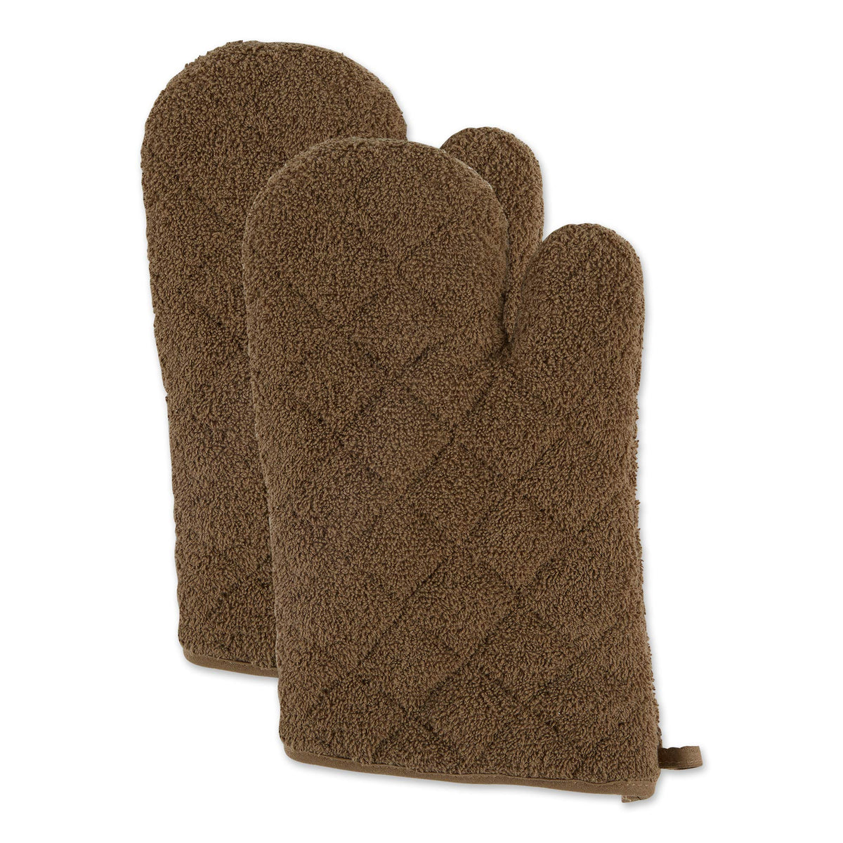 DII Basic Terry Collection 100% Cotton Quilted, Oven Mitt, Sage, 2 Piece