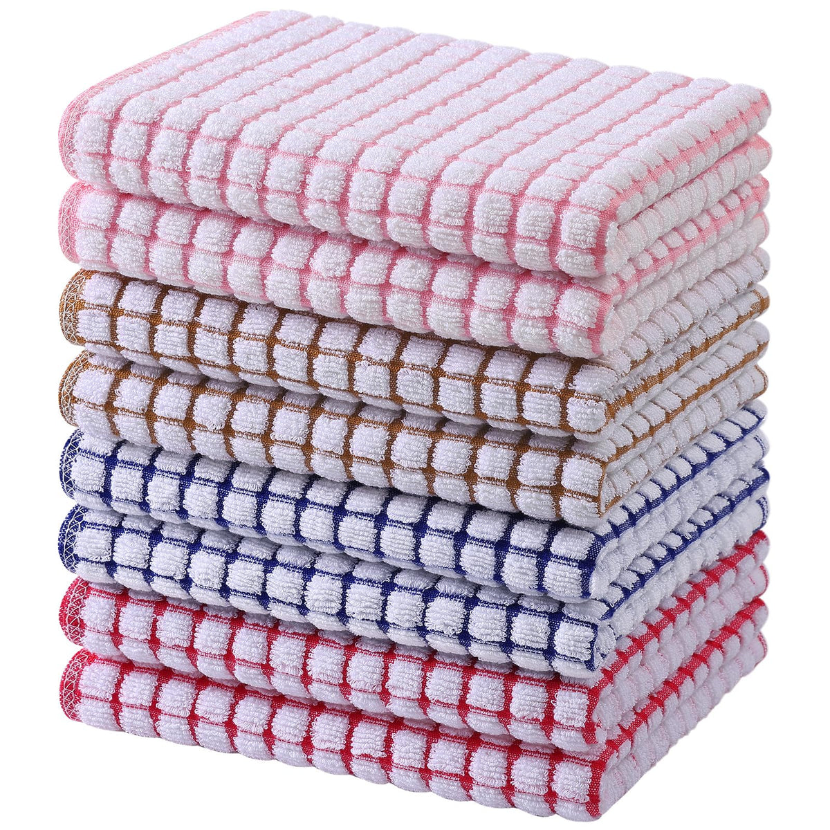 Mordimy Cotton 6 Pack Terry Kitchen Towels, 16 x 25 Inches