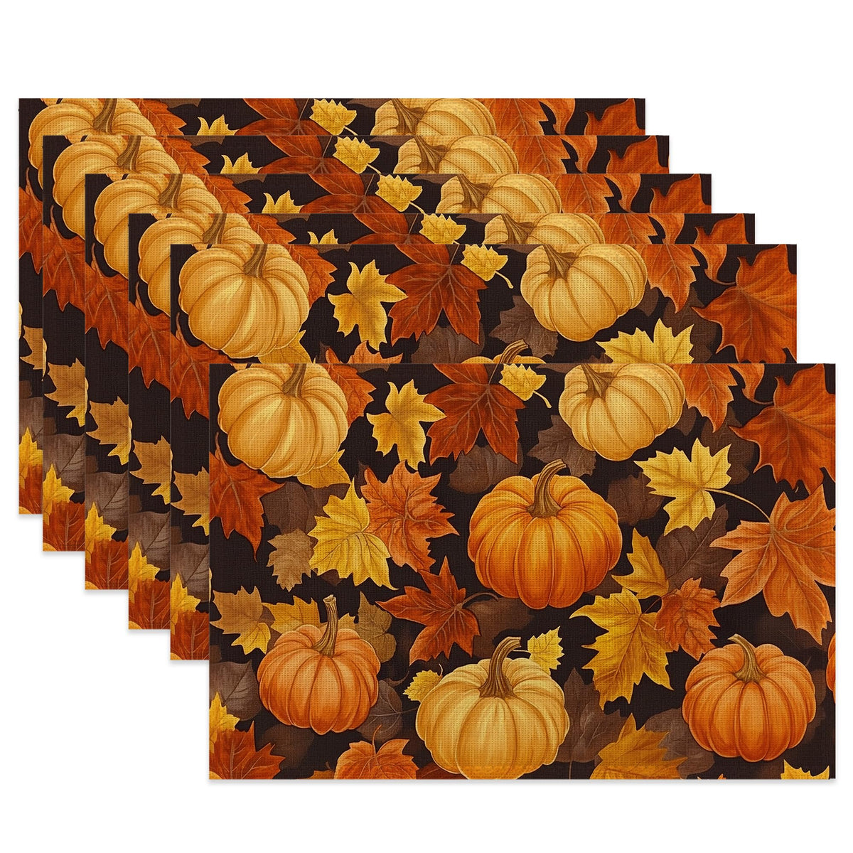 Lemon Branches Fabric Placemats,Vintage Rustic Country Table Placemats Set of 6 Cloth Place Mats, Washable Heat-Resistant Table Mats for Home Kitchen Dining Room Decoration 11.8x17.7 Inch