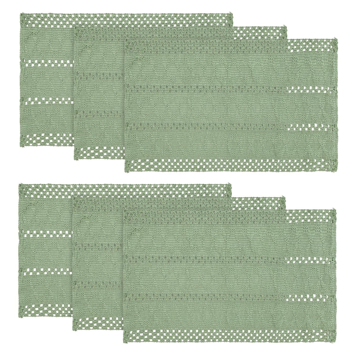 Artoid Mode Black Woven Rustic Hollow Placemats Set of 4-12x18 Inch
