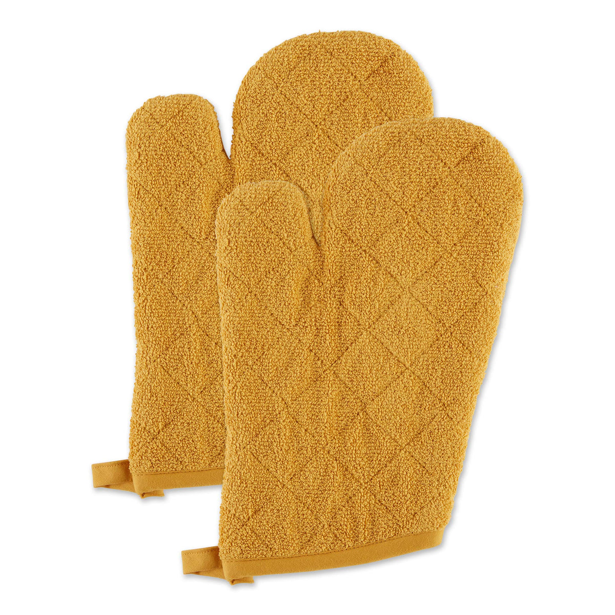 DII Basic Terry Collection 100% Cotton Quilted, Oven Mitt, Sage, 2 Piece
