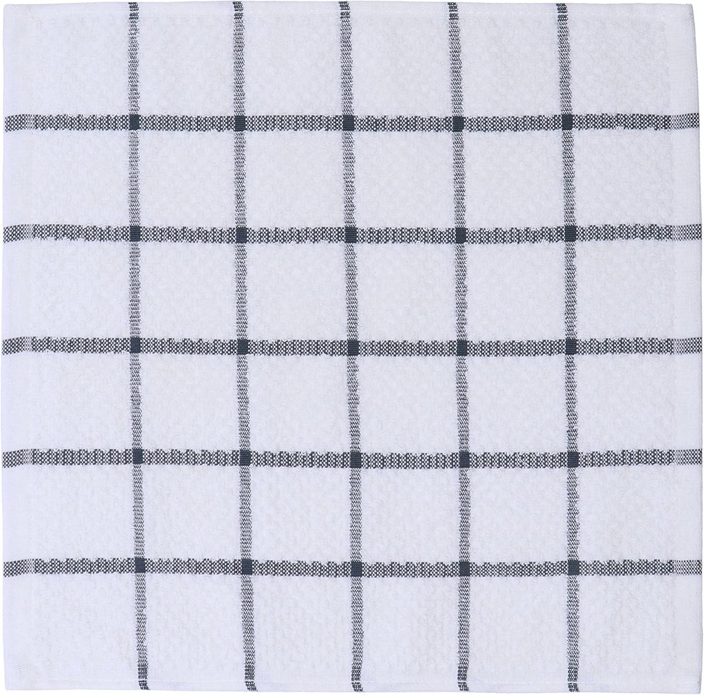 Cotton Dish Towels for Kitchen, Dish Rags, 12 x 12 Inches, 8pc, Grey