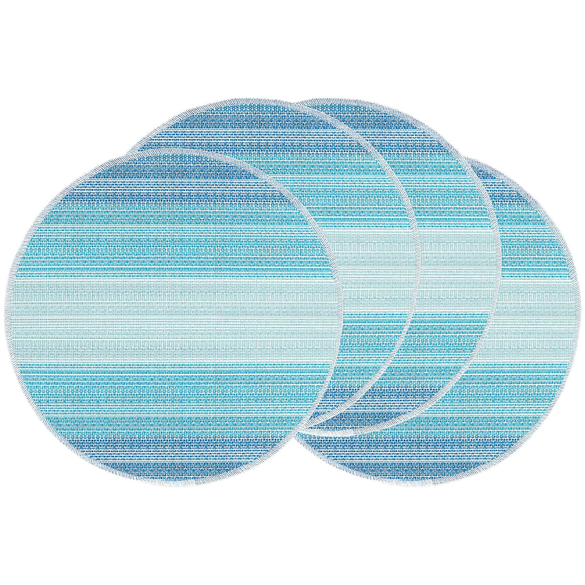 Beige Placemats Set of 4, 15 Inch Round for Kitchen & Dining Room