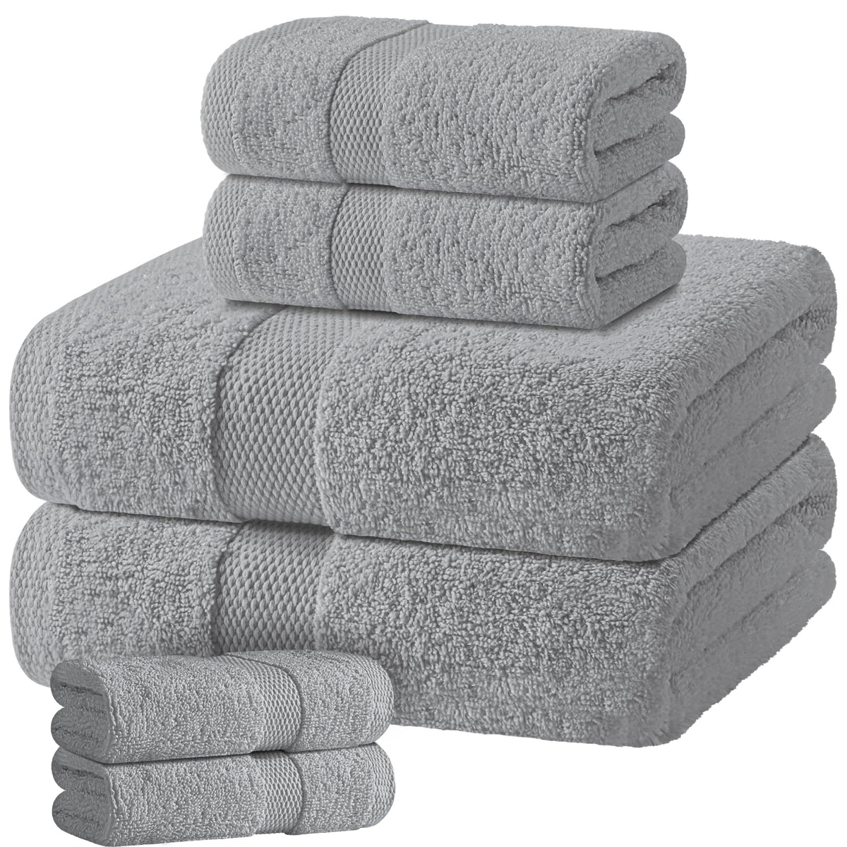 Premium Dish Towels for Kitchen, 8 Pack, 16x26 - 100% Cotton Kitchen Towels with Hanging Loop, Ultra Absorbent and Thick 410 GSM, Multicolor