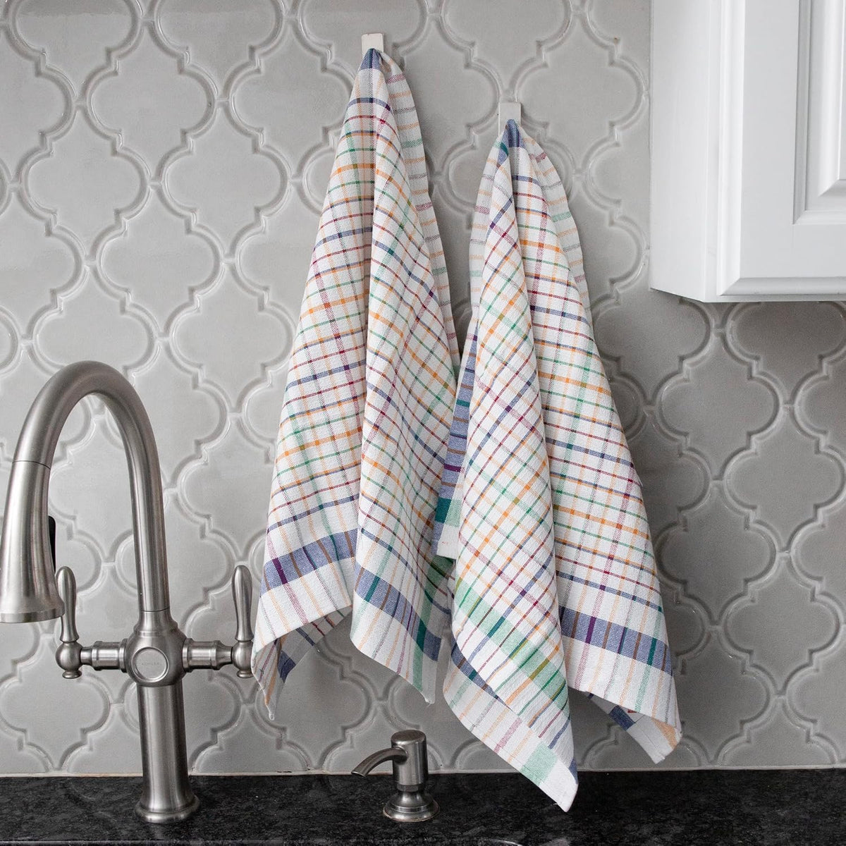Ritz Wonder Towels, 30" x 20", 100% Cotton Kitchen Towels, Highly Absorbent, Large Size, Finely Woven, Lint Free, Streak Free Cleaning, Easy Care Towel Set, 2-Pack, Primary