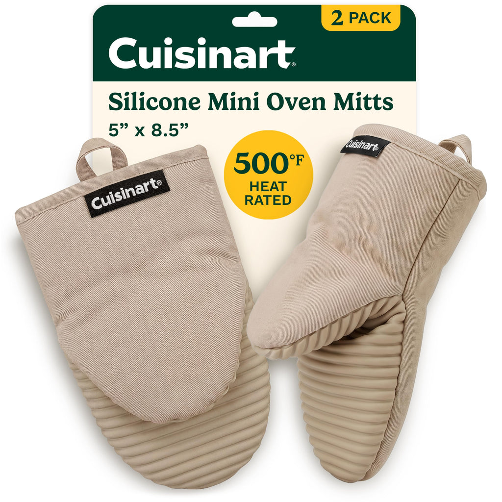 Cuisinart Mini Oven Mitts, 2-Pack 5"x8.5", Heat Resistant 500F