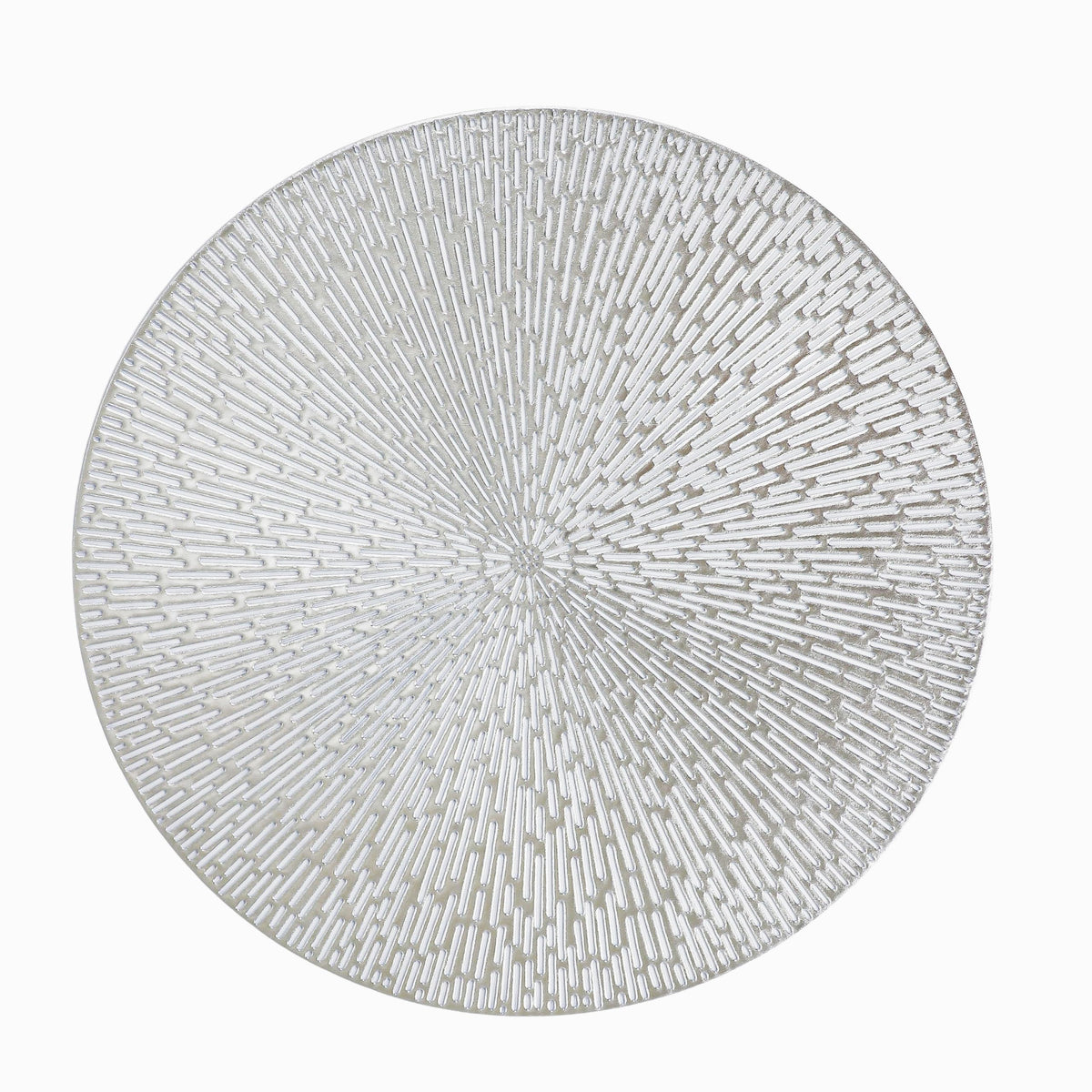 Snowkingdom Gold Placemats Round Set of 8, Gold Metallic Hollow Vinyl 15 Inch Round Placemat, Washable Wipeable Easy Clean Non Slip Stain Kitchen Dining Table Place Mats for Wedding Party Decoration