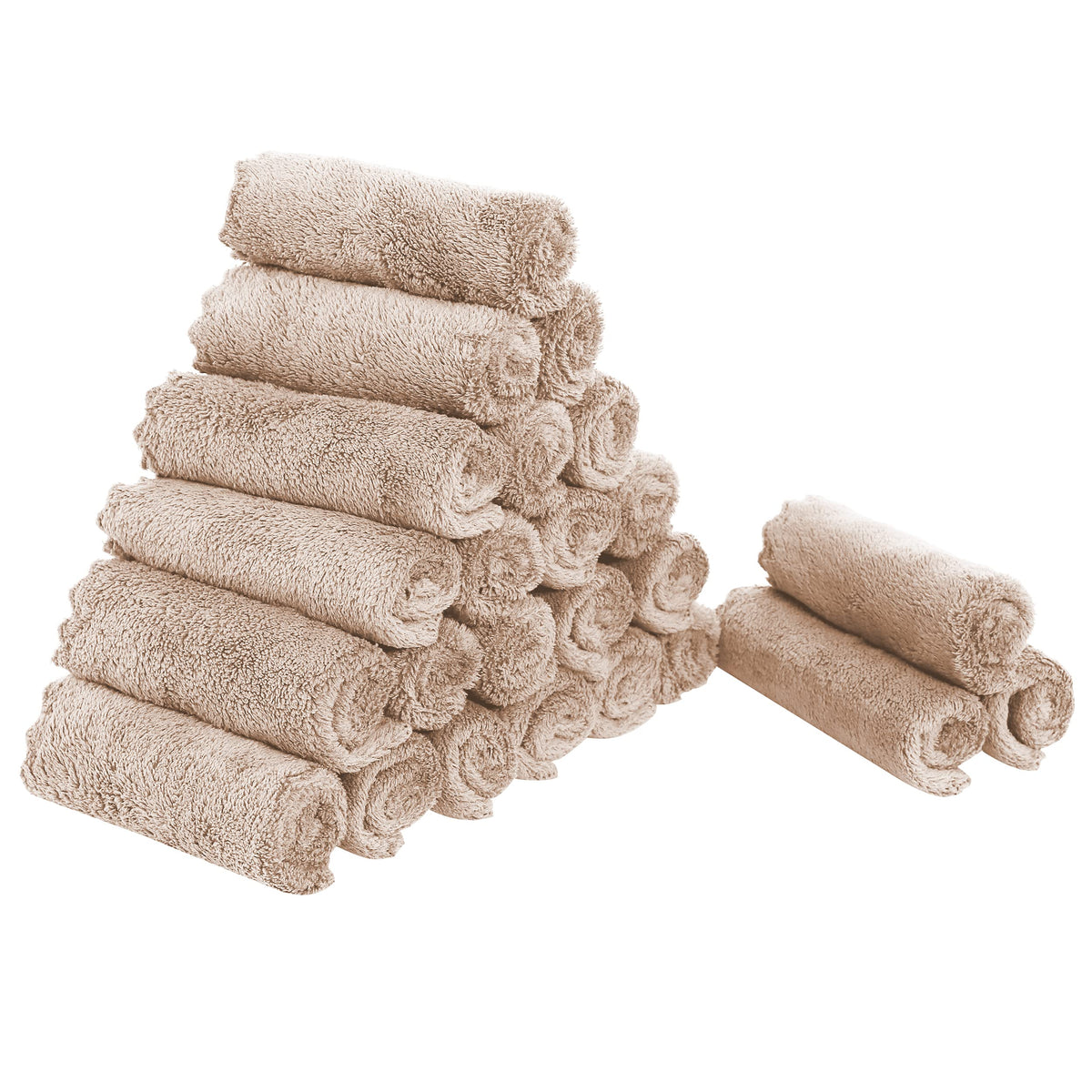 24 Pack Kitchen Dishcloths - Does Not Shed Fluff - Reusable Dish Towels, Dish cloths, Super Absorbent Coral Fleece Cleaning Cloths, Nonstick Oil Washable Fast Drying, 7 x 9 Inch (Multicolor)