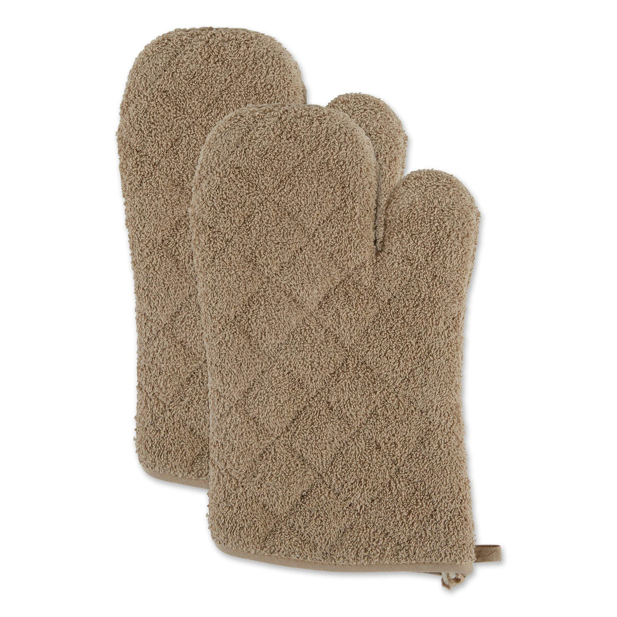 DII Basic Terry Collection 100% Cotton Quilted, Oven Mitt, Sage, 2 Piece