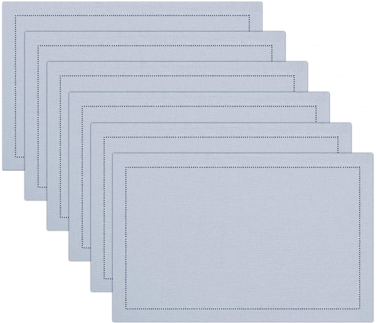 Ruvanti Placemats Set of 6, 100% Cotton Place Mats of 13"x19", Multi Stripe