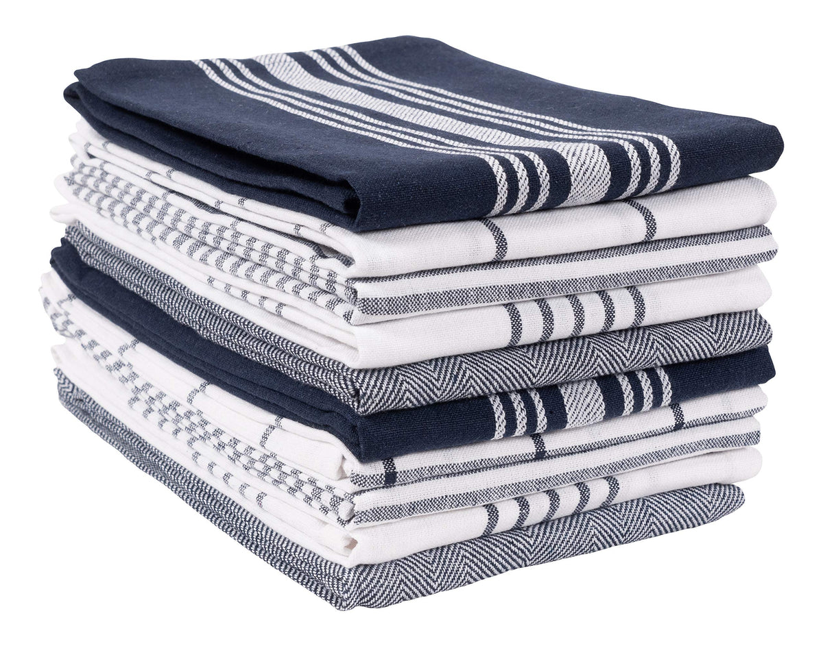 KAF Home Soho Kitchen Dish Towels - Set of 10, 18 x 28 Inch (Gray)