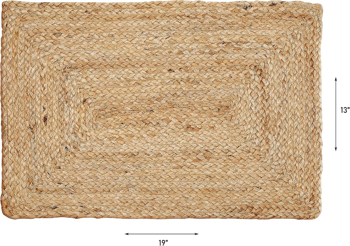 Hausattire Jute Braided Placemats, Natural, Set of 4