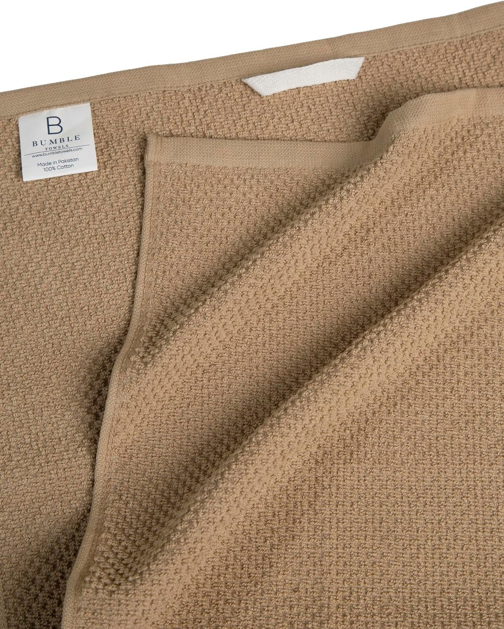 Bumble Kitchen Towels 6 Pack 100% Cotton 16"x26" - Tan Wide Stripe