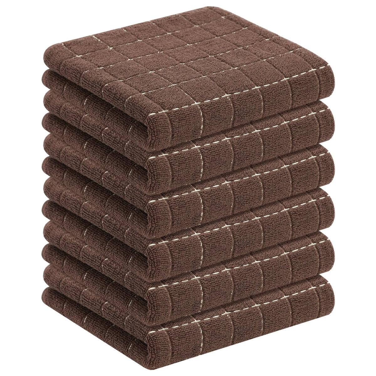 Homaxy 100% Cotton Terry Kitchen Towels, 4 Pack, Black