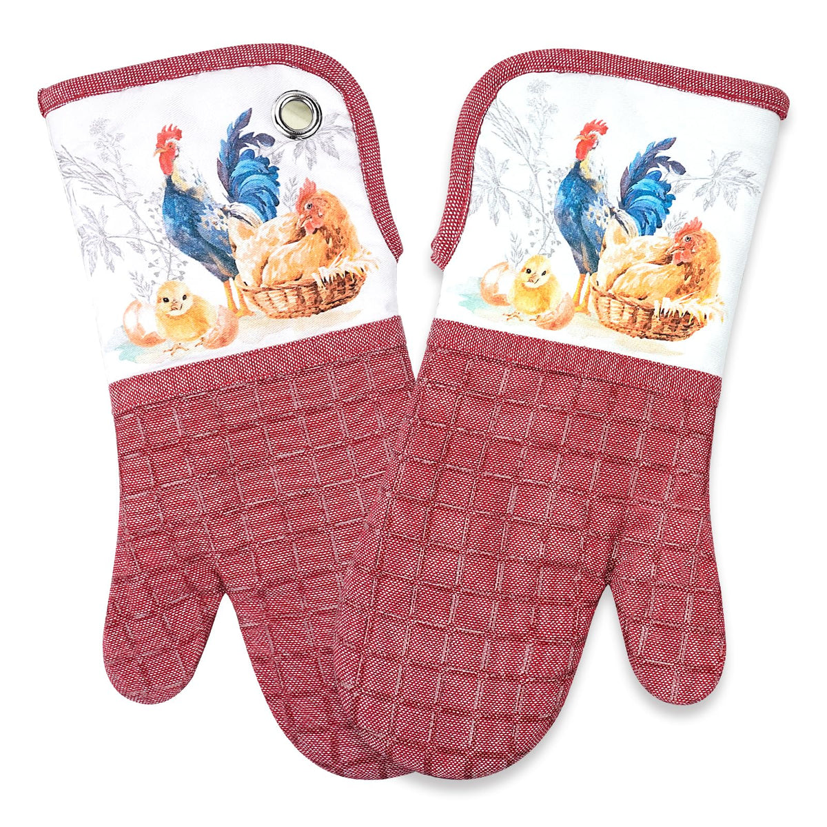 Silicone Printing Oven Mitts Heat Resistant to 500 Degree
