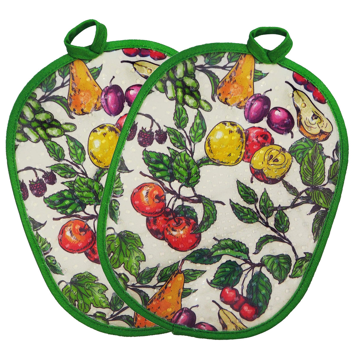 Oven Mitts with Transparent Clear Silicone Shell and Nice Cacturs Flower Printing