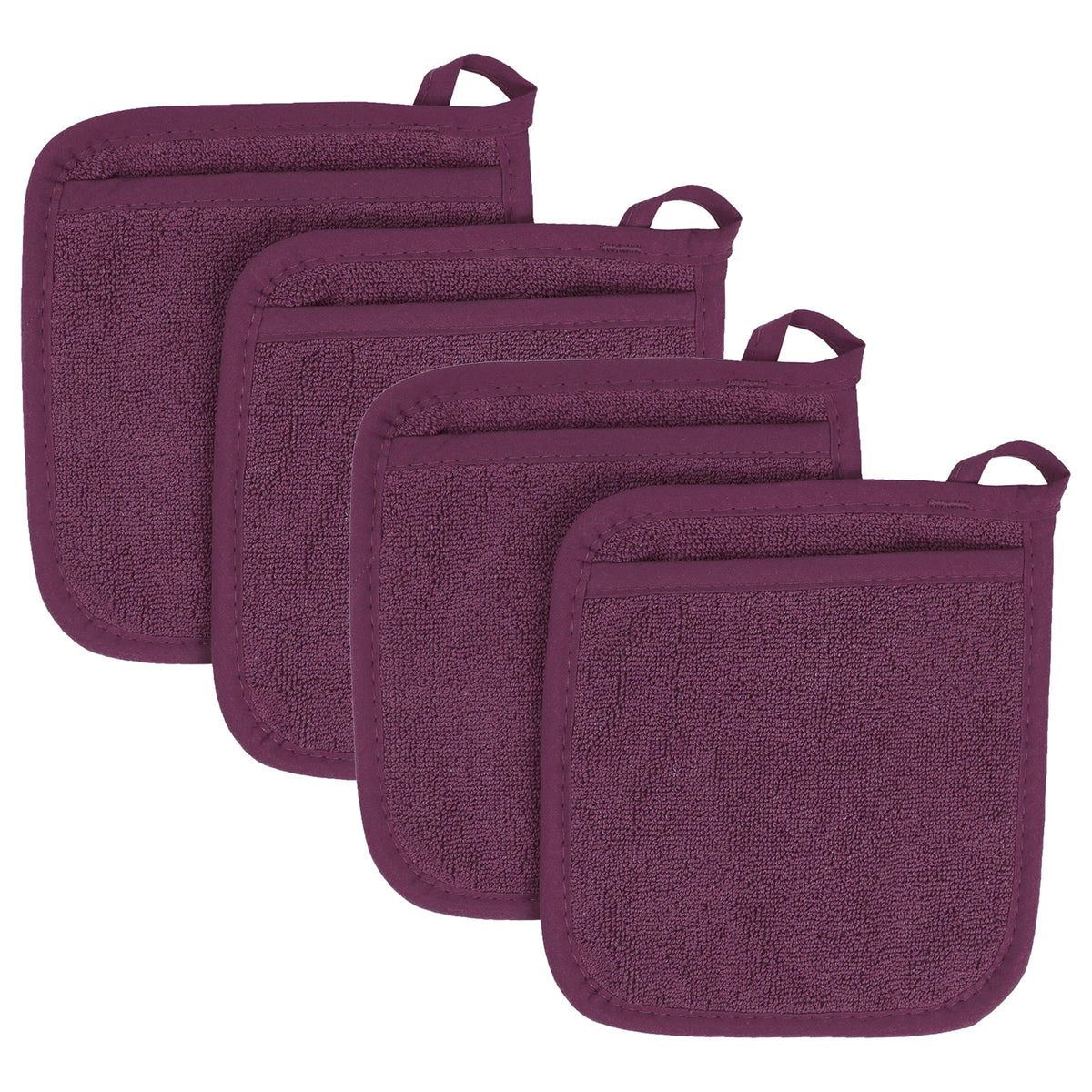 RITZ Terry Pocket Mitt & Hot Pad: Unparalleled Heat Resistant, Durable 100% Cotton – Ergonomically Designed for Optimal Grip – Easy-Care Machine Washable – 2-Pack, Paprika