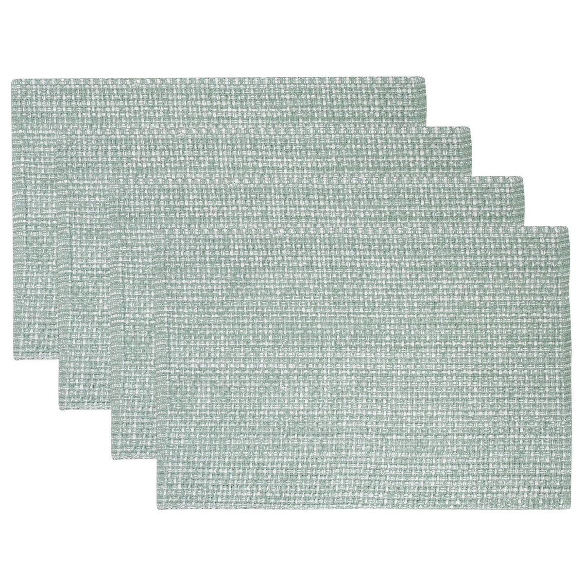 Sweet Home Collection 100% Cotton Placemats for Dining Room Rectangle Two Tone Woven Fabric 13" x 19" Soft Durable Table Mat Set, Set of 4, Rust