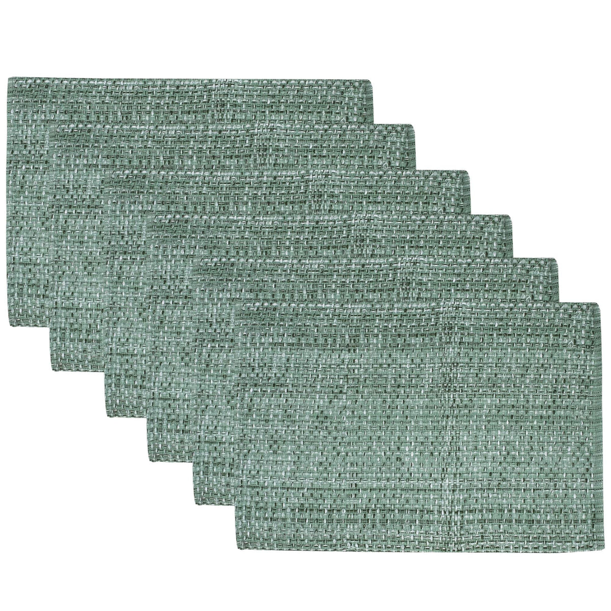Sweet Home Collection 100% Cotton Placemats for Dining Room Rectangle Two Tone Woven Fabric 13" x 19" Soft Durable Table Mat Set, Set of 4, Rust