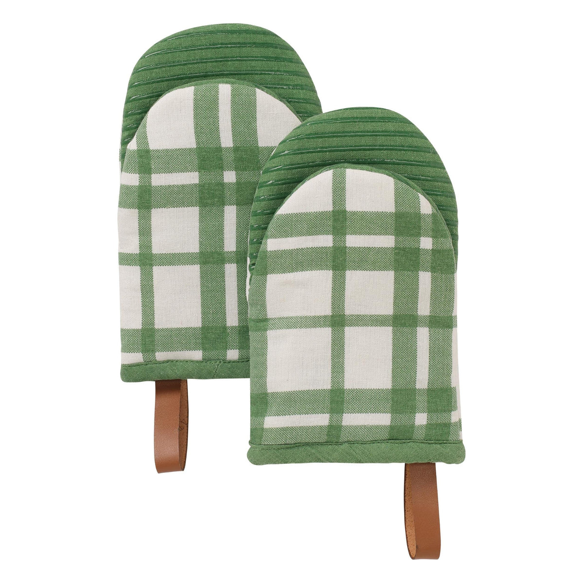 Folkulture Fall Oven Mitts, Heat Resistant,Caramel Brown Set of 2(5.75"x9")