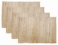 Chardin Home Eco-Friendly Natural Jute/Hemp Placemats 13''x''19, Set of 4 Natural/Beige Table Mats | Perfect for Holidays, Thanksgiving, Christmas, or Everyday Meals