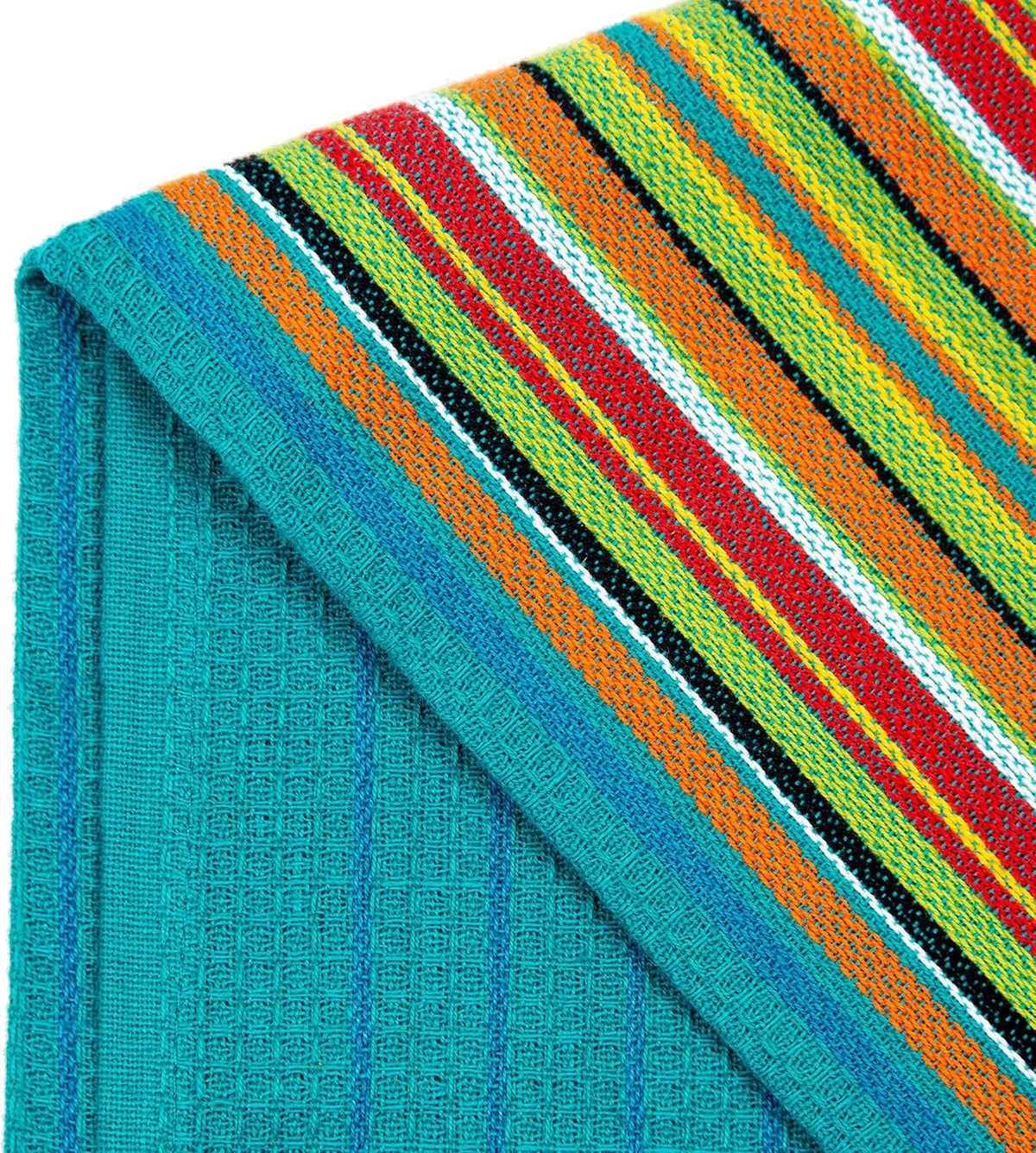 COTTON CRAFT Salsa Stripe Kitchen Towels - 12 Pack 100% Cotton Dish Cloth