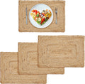 Hausattire Jute Braided Placemats, Natural, Set of 4