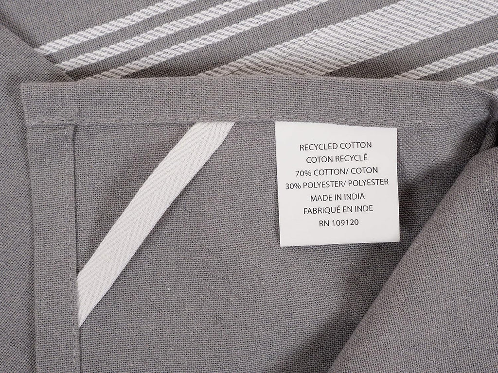 KAF Home Soho Kitchen Dish Towels - Set of 10, 18 x 28 Inch (Gray)