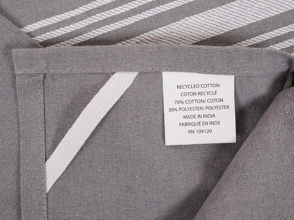 KAF Home Soho Kitchen Dish Towels - Set of 10, 18 x 28 Inch (Gray)