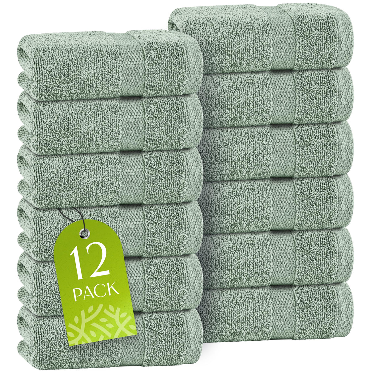 Premium Dish Towels for Kitchen, 8 Pack, 16x26 - 100% Cotton Kitchen Towels with Hanging Loop, Ultra Absorbent and Thick 410 GSM, Multicolor